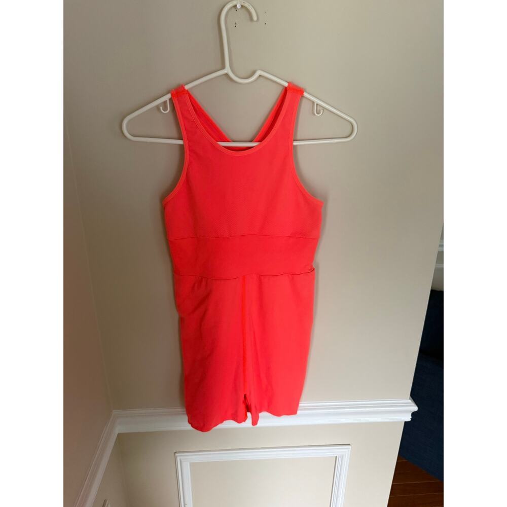 Free People Movement Every Single Time Runsie in Coral Romper Tank Activewear - Picture 4 of 10